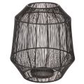 Floristik24 Kerzenhalter Schwarz aus Metall, Ø24cm, H28cm, moderne Drahtkorb-Laterne