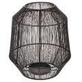 Kerzenhalter Schwarz aus Metall, Ø24cm, H28cm, moderne Drahtkorb-Laterne | Floristik24.at