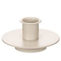 Floristik24 Kerzenhalter Metall Beige matt 8cm für Stabkerzen 3er-Set