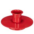 Floristik24 Kerzenhalter aus Metall 8cm rot für Stabkerzen 3er-Set