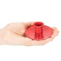 Kerzenhalter aus Metall 8cm rot für Stabkerzen 3er-Set | Floristik24.at