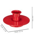 Kerzenhalter aus Metall 8cm rot für Stabkerzen 3er-Set | Floristik24.at