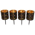 Kerzenhalter Adventskranz zum Stecken Schwarz Gold Ø6cm 4St | Floristik24.at