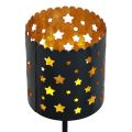 Kerzenhalter Adventskranz zum Stecken Schwarz Gold Ø6cm 4St | Floristik24.at