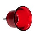 Floristik24 Kerzenhalter für Teelicht Glas rot Ø6cm L10cm