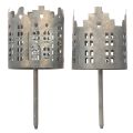 Teelichthalter mit Dorn aus Metall Häuser-Design 6 cm Ø 2er-Set | Floristik24.at