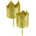 Kerzenhalter Stadt Gold Teelichthalter Metall Ø6,5cm 4St | Floristik24.at