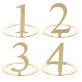 Floristik24 Kerzenring-Set aus Metall mit Zahlen für Stabkerzen, Ø 3 cm, gold, 4-teilig