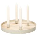 Rundes Kerzentablett aus Holz