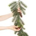 Künstliche Kieferngirlande mit Zapfen 190 cm Grün | Floristik24.at
