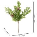 Künstlicher Kiefernzweig mit Zapfen beschneit 28cm 6er-Set | Floristik24.at