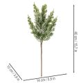 Künstlicher Kiefernzweig beschneit 40cm 3er-Set für Gestecke und Advent | Floristik24.at