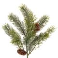 Floristik24 Künstlicher Weihnachtszweig mit Tannenzapfen 38cm Grün