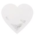 Floristik24 Konfettiherzen aus Papier 5cm Weiß Silber 24 Stück