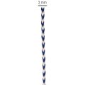Geschenkband Kordel aus Polyester gestreift 3 mm Weiß-Blau 20 m für Dekoration und Bastelarbeiten | Floristik24.at