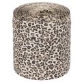 Geschenkband Baumwolle Leopardenmuster 10 mm 100 m cremeweiß | Floristik24.at