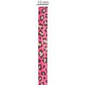 Dekoband Kräuselband Leopardenmuster Pink 10mm 100m Baumwolle | Floristik24.at
