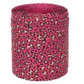 Dekoband Kräuselband Leopardenmuster Pink 10mm 100m Baumwolle | Floristik24.at