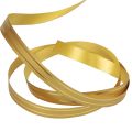 Floristik24 Kräuselband Geschenkband Schleifenband Gold mit Goldstreifen 10mm 250m