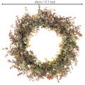 Künstlicher Eukalyptuskranz rund 45 cm Grün-Braun für Herbstdekoration | Floristik24.at