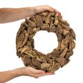 Dekokranz aus Naturholz, rund, 35 cm, braun, für Innenbereiche | Floristik24.at