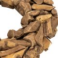 Dekokranz aus Naturholz, rund, 35 cm, braun, für Innenbereiche | Floristik24.at