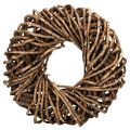 Floristik24 Runder Kranz aus Naturzweigen und Rattan, 35 cm, Braun
