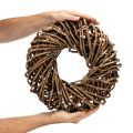 Runder Kranz aus Naturzweigen und Rattan, 35 cm, Braun | Floristik24.at