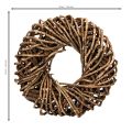 Runder Kranz aus Naturzweigen und Rattan, 35 cm, Braun | Floristik24.at