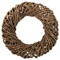 Floristik24 Dekokranz aus Naturzweigen Rattan braun rund Ø 45 cm