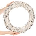 Zweigkranz aus Holz 50 cm geweißte Optik für Dekoration und DIY | Floristik24.at