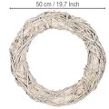 Zweigkranz aus Holz 50 cm geweißte Optik für Dekoration und DIY | Floristik24.at