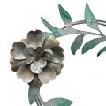 Floristik24 Gartenstecker Blütenkranz Metall H63cm