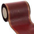 Floristik24 Kranzband Taftbindung Bordeaux 125mm mit Goldkante 25m