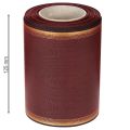 Kranzband Taftbindung Bordeaux 125mm mit Goldkante 25m | Floristik24.at
