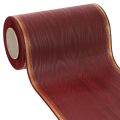 Floristik24 Kranzband Acetat Bordeaux Goldkante 175mm 25m für Dekoration