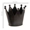 Kleine Metallkrone 10 cm Schwarz für Dekoration im Innenbereich | Floristik24.at