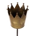 Deko-Krone Metall auf Stab 73cm Vintage-Gold für Innenbereich | Floristik24.at