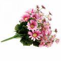 Floristik24 Künstliche Margeriten Kunstblumenstrauß Pink 44cm