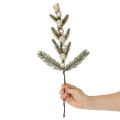 Künstlicher Tannenzweig mit weißen Mini-Christbaumkugeln 46 cm, 2 Stück für Weihnachtsdeko | Floristik24.at