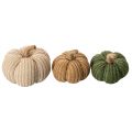 Deko-Set gestrickte Kürbisse Baumwolle 10 cm Braun Beige Grün 6 Stück | Floristik24.at