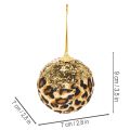 Weihnachtskugeln Kunststoff Leopard Muster mit Glitzer 7cm 3 Stück | Floristik24.at