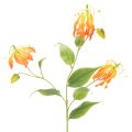 Floristik24 Künstliche Gloriosa Blumen orange mit langen Stielen 80 cm für Vasen 3er-Set