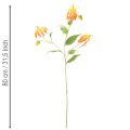 Künstliche Gloriosa Blumen orange mit langen Stielen 80 cm für Vasen 3er-Set | Floristik24.at