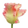 Floristik24 Kunstblume, Papagei Tulpe Pink, Frühlingsblume 63cm