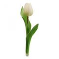 Floristik24 Kunstblume Tulpe Weiß Real Touch Frühlingsblume H21cm