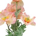 Floristik24 Kunstblumen Künstliche Mohnblume Deko 35cm Bund 3St