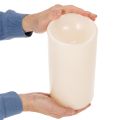 LED Kerze 25cm Kunststoff Warmweiß Batteriebetrieben Mit Timer | Floristik24.at