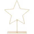 Floristik24 Stern aus Metall mit 50 LED 33cm Gold für innen Batteriebetrieben