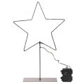 LED Stern mit Batteriefach und Standfuß, 46 cm, Schwarz, für Innenräume | Floristik24.at